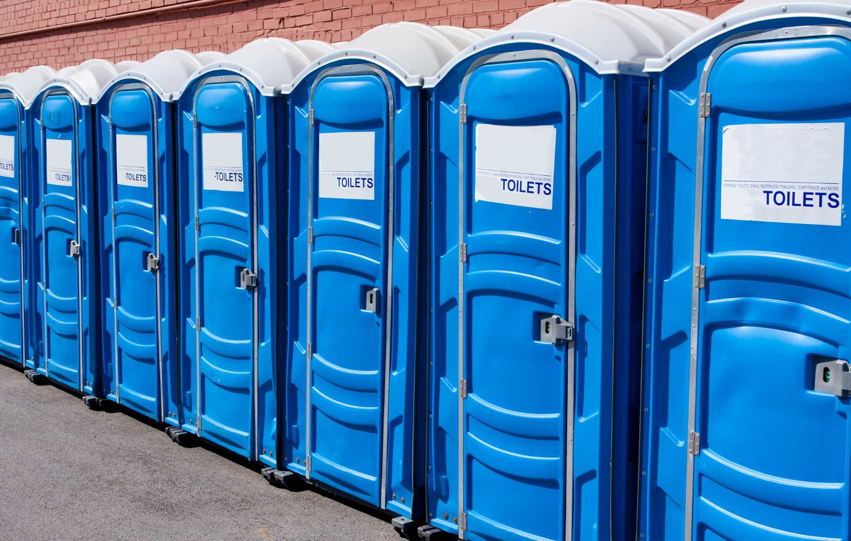 Portable toilets at a special event